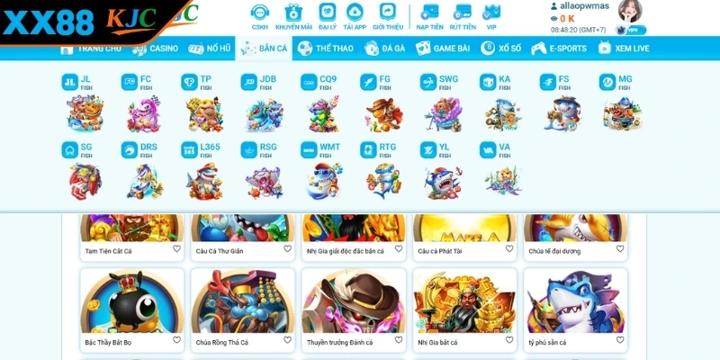 Khám phá các sảnh game bắn cá XX88 nổi tiếng