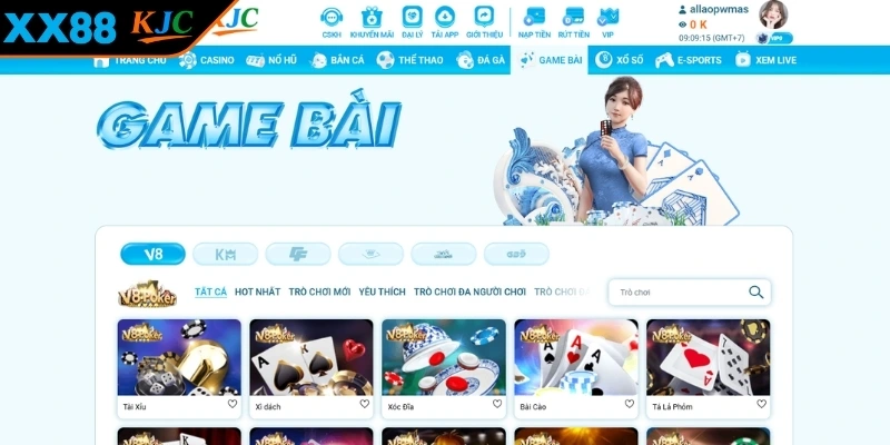 Giới thiệu thông tin chung về sảnh game bài XX88